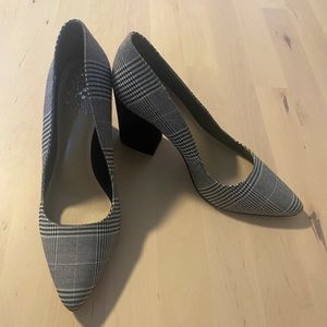 Vince Camuto - Plaid Heels. EUC, Velvety Heel.